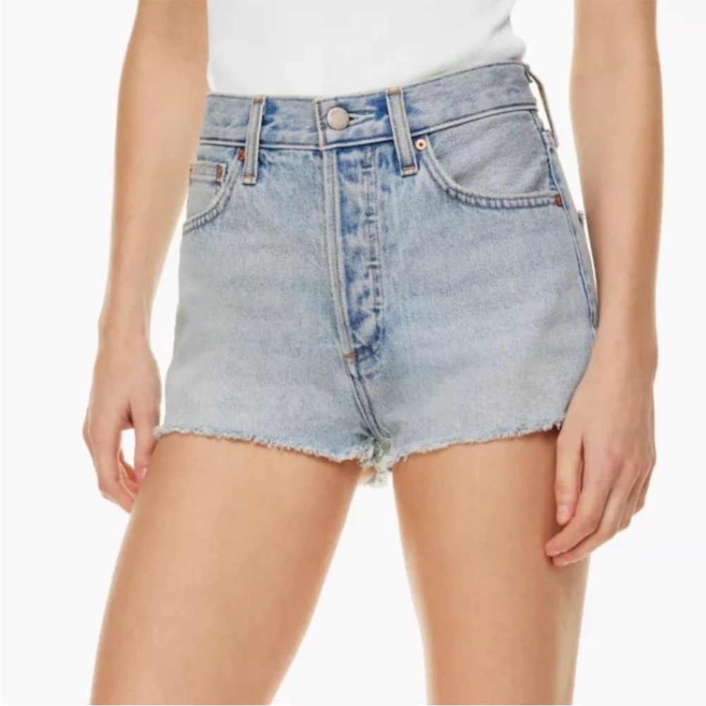 Denim Forum Blue Jean Shorts High-Waisted Vintage Style